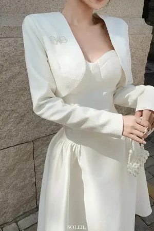 Set Váy Dài Thiết Kế Cao Cấp SOLEIL ROOM váy dài Kèm Mút Chiết Eo Tôn Dáng LAMUSE SET- SET24