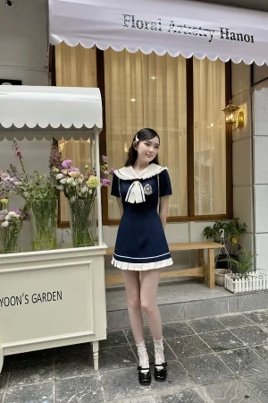 Váy Thiết Kế Nữ Chiết Eo SOLEIL Kiểu Dáng Học Sinh Nhật Bản Thanh Lịch - SOHEE DRESS VD52