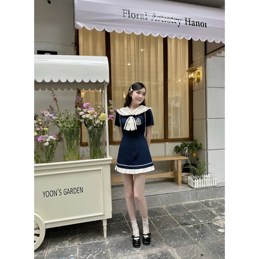 Váy Thiết Kế Nữ Chiết Eo SOLEIL Kiểu Dáng Học Sinh Nhật Bản Thanh Lịch - SOHEE DRESS VD52