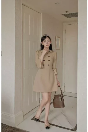 Đầm Nữ Tiểu Thư Cổ Sen Phối Tay Chuông SOLEIL - Calla Dress VD157